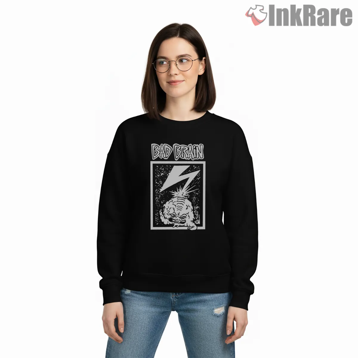 Bad Brains Lightning Brain Cartoon Shirt Bad Brains Lightning Brain Cartoon Shirt on graphic shirt for women graphic tee