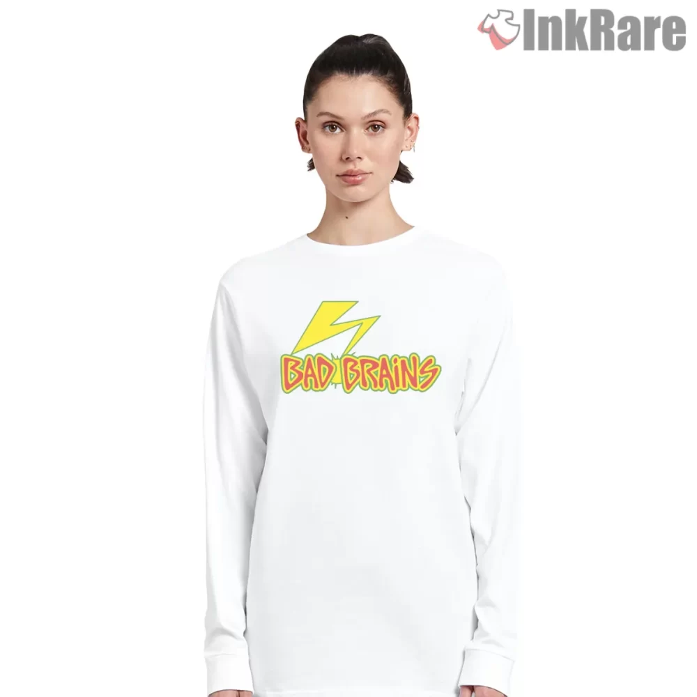 Bad Brains Lightning Logo Classic Shirt on white long sleeve shirt for women graphic tee