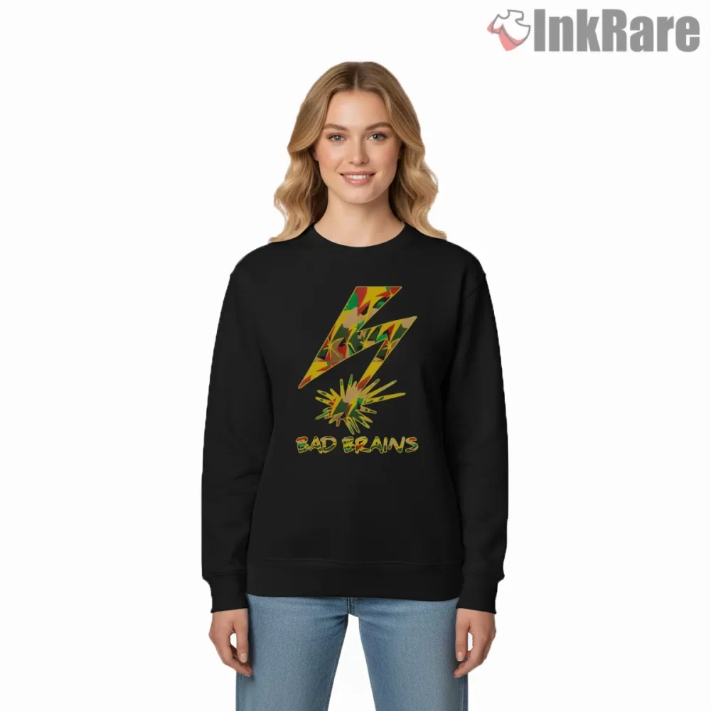 Bad Brains Lightning Shockwave Graphic Shirt on graphic shirt for women graphic tee