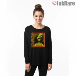 Bad Brains Lightning Temple Burst Frame Shirt on black long sleeve shirt for women graphic tee