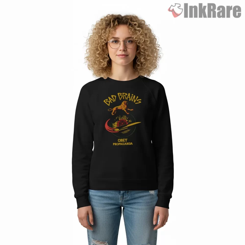 Bad Brains Obey Propaganda Resistance Shirt on graphic shirt for women graphic tee