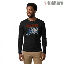 Bad Brains Original Fan Tribute Art Shirt on black long sleeve shirt for men graphic tee