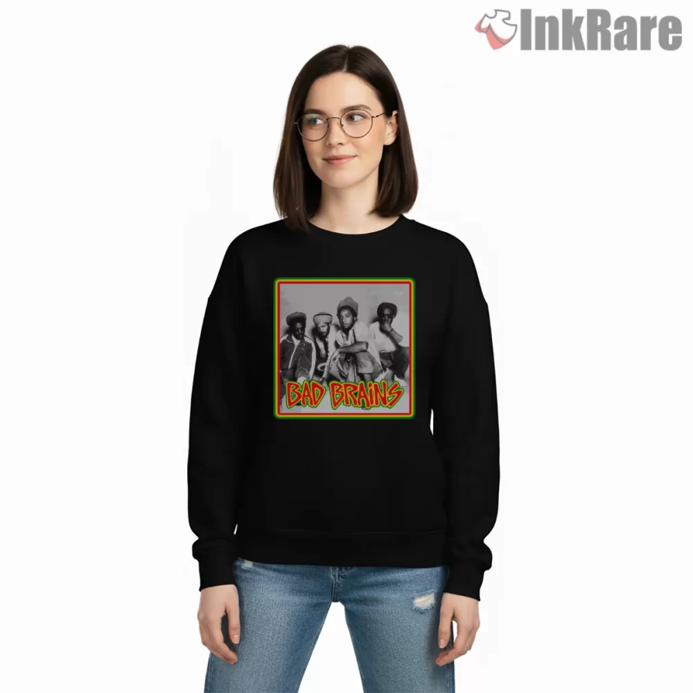 Bad Brains Rasta Frame Band Portrait Shirt on graphic shirt for women graphic tee