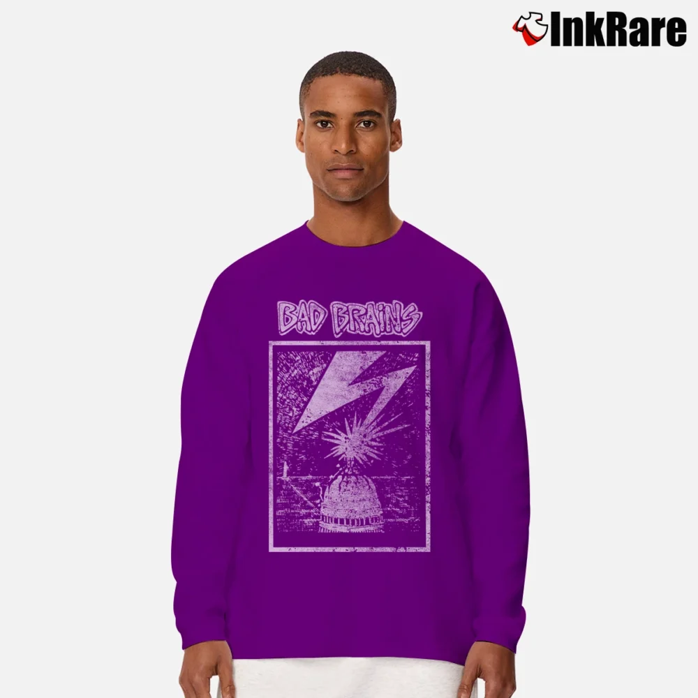 Men’s Bad Brains Retro Album Long-Sleeve Shirt in purple | Sleek, Lightweight, Year-Round Wear