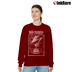 Women’s Bad Brains Retro Album Relaxed Sweatshirt in maroon | Soft, Laid-Back Vibe