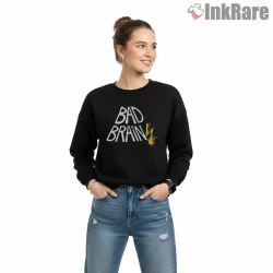 Bad Brains Retro Nineties Lightning Logo Shirt on graphic shirt for women graphic tee
