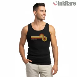 Bad Brains Sunset Line Minimal Groove Shirt on black tank top for men graphic tee