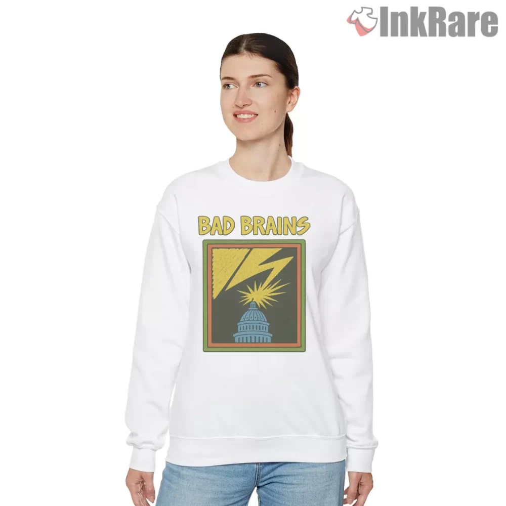 Bad Brains Vintage Capitol Lightning Crest Shirt on graphic shirt for women graphic tee