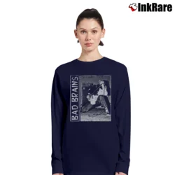 Women’s Bad Brains Vintage Distressed Long-Sleeve Top in navy | Sleek, Versatile, All-Season