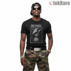 Bad Brains Vintage Lightning Dome Print Shirt on black short sleeve shirt for men graphic tee