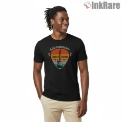 Bad Company Limited Edition Guitar Pick Shirt on black short sleeve shirt for men graphic tee