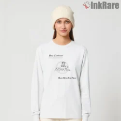 Bad Company Run With The Pack Shirt on white long sleeve with classic wolf emblem