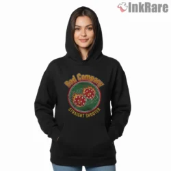 Bad Company Straight Shooter Green Dice Shirt on black hoodie for women graphic tee