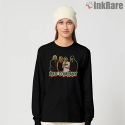 Bad Company Trio Portrait Vintage Shirt on black long sleeve shirt for women graphic tee