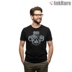 Bad Company Vintage Leaf Emblem Shirt on black short sleeve shirt for men graphic tee