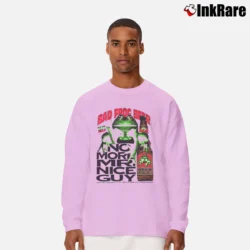 Men’s Bad Frog Beer Graphic Humor Long-Sleeve Shirt in light pink | Sleek, Lightweight, Year-Round Wear