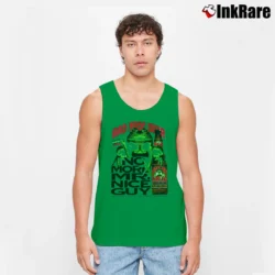 Men’s Bad Frog Beer Graphic Humor Tank Top in irish green | Breathable, Active-Friendly Design