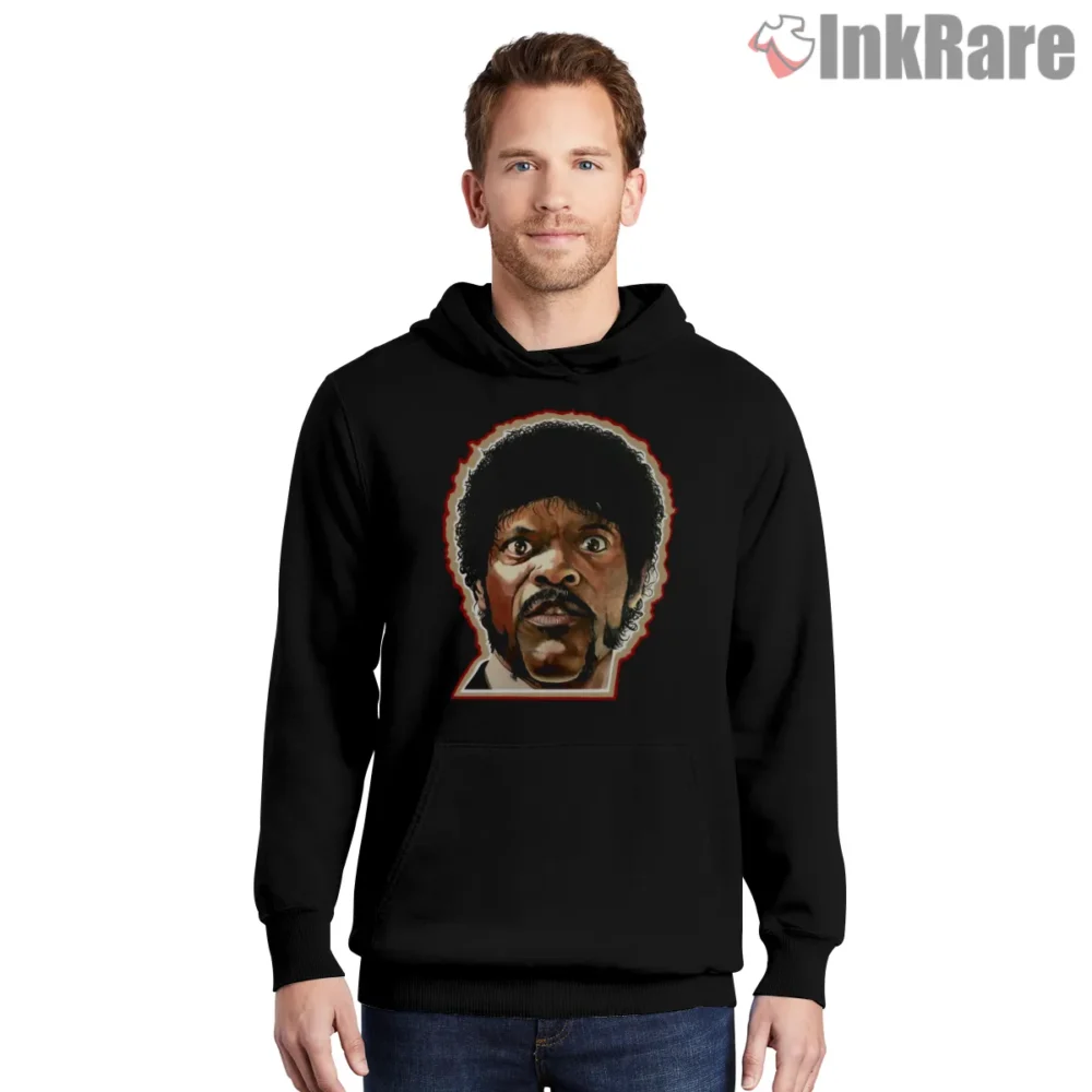 Bad Mother Fker Jules Portrait Shirt on black hoodie for men graphic tee