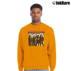 Men’s Badlands Band Music Fan Crewneck Sweatshirt in orange | Cozy Fabric, Clean Style