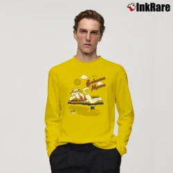 Men’s Bahama Mama Sexy Beach Cat 90s Style Long-Sleeve Shirt in yellow | Sleek, Lightweight, Year-Round Wear