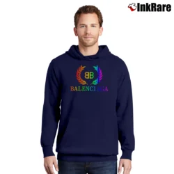 Men’s Balenciaga Bb Designer Logo Pullover Hoodie in navy | Cozy, Durable, Modern Fit