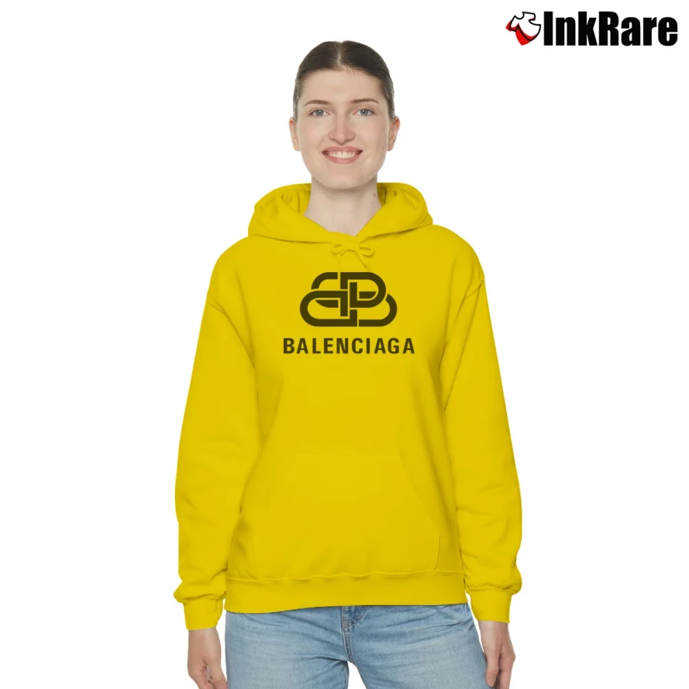 Women’s Balenciaga Bb Fashion Logo Cozy Hoodie in yellow | Warm, Structured, Stylish