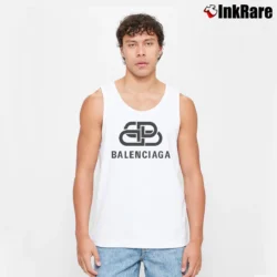 Men’s Balenciaga Bb Fashion Logo Tank Top in white | Breathable, Active-Friendly Design