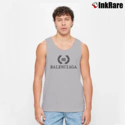 Men’s Balenciaga Bb Logo Graphic Tank Top in sport grey | Breathable, Active-Friendly Design