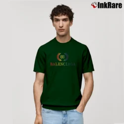 Men’s Balenciaga Overd Rainbow Graphic Classic T-Shirt in forest green | Soft, Breathable Everyday Wear