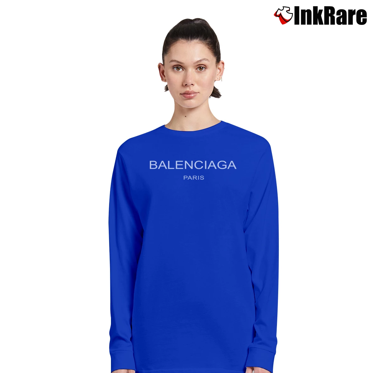Women’s Balenciaga Paris Gucci Fashion Long-Sleeve Top in royal blue | Sleek, Versatile, All-Season