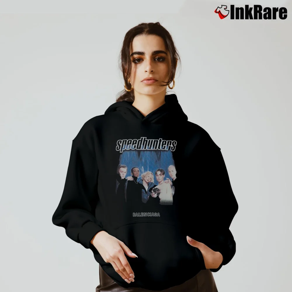 Women’s Balenciaga Speedhunter Logo Cozy Hoodie in black | Warm, Structured, Stylish
