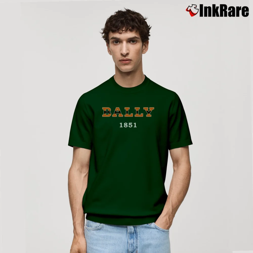 Men’s Bally Designer Logo Classic T-Shirt in forest green | Soft, Breathable Everyday Wear