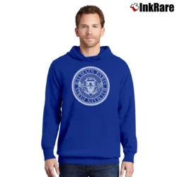Men’s Balmain Printed Cotton Pullover Hoodie in royal blue | Cozy, Durable, Modern Fit
