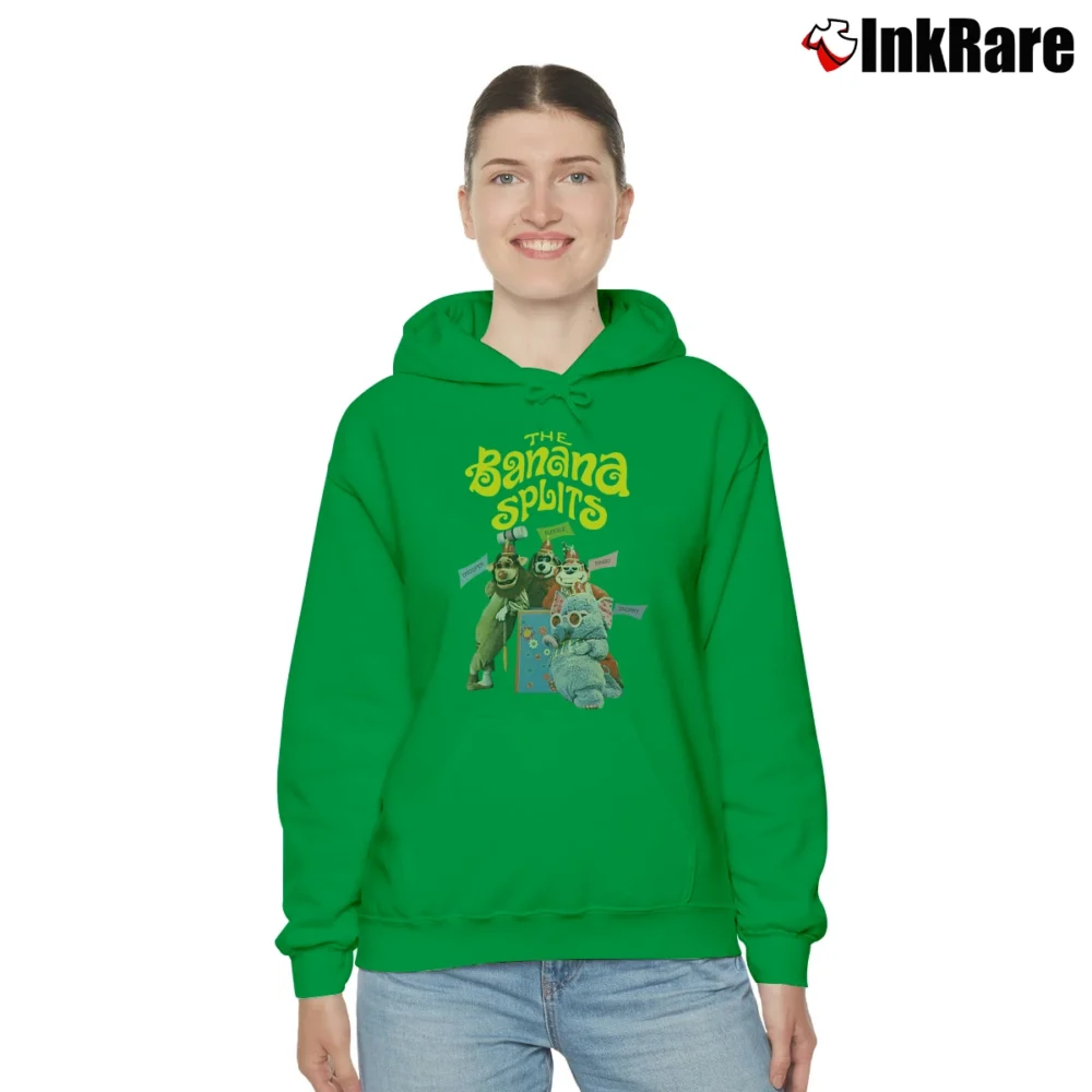 Women’s Banana Splits Retro Cast Cozy Hoodie in irish green | Warm, Structured, Stylish