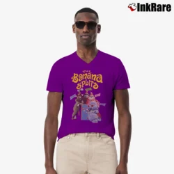 Men’s Banana Splits Retro Cast V-Neck Tee in purple | Sharp, Breathable, Everyday Staple