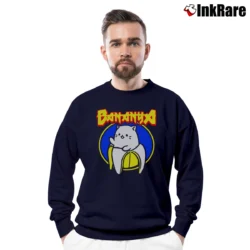 Men’s Bananya Metal Logo Crewneck Sweatshirt in navy | Cozy Fabric, Clean Style
