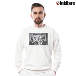 Men’s Band - maid Comfortable Music Crewneck Sweatshirt in white | Cozy Fabric, Clean Style