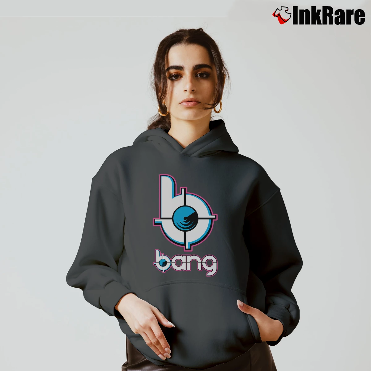 Women’s Bang Energy Drink Cozy Hoodie in charcoal | Warm, Structured, Stylish