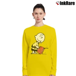 Women’s Banksy Charlie Brown Pyromaniac Snoopy Long-Sleeve Top in yellow | Sleek, Versatile, All-Season
