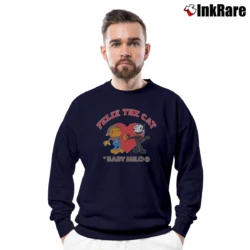 Men’s Bape A Bathing Ape Bape X Felix The Cat Crewneck Sweatshirt in navy | Cozy Fabric, Clean Style
