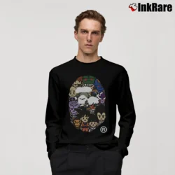 Men’s Bape Dragon Ball Z Milo Big Head Streetwear Long-Sleeve Shirt in black | Sleek, Lightweight, Year-Round Wear