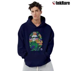 Men’s Bape Marvel Camo Hulk Pullover Hoodie in navy | Cozy, Durable, Modern Fit