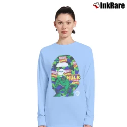Women’s Bape Marvel Camo Hulk Long-Sleeve Top in light blue | Sleek, Versatile, All-Season