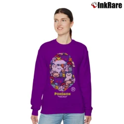 Women’s BAPE Pokemon Head Logo Gift Relaxed Sweatshirt in purple | Soft, Laid-Back Vibe