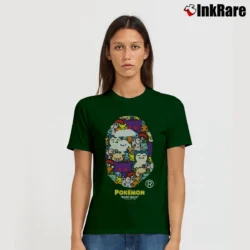 Women’s BAPE Pokemon Head Logo Gift Signature T-Shirt in forest green | Soft, Flattering Fit
