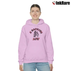 Women’s Bape Tiger Shark Japanese Classic Cozy Hoodie in light pink | Warm, Structured, Stylish