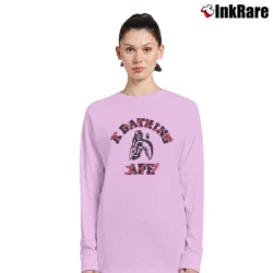 Women’s Bape Tiger Shark Japanese Classic Long-Sleeve Top in light pink | Sleek, Versatile, All-Season