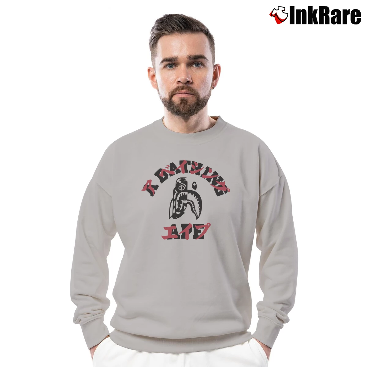 Bape Tiger Shark Japanese Classic Men’s Crewneck Sweatshirt in sport grey – Soft & Durable Men’s Bape Tiger Shark Japanese Classic Crewneck Sweatshirt in sport grey | Cozy Fabric, Clean Style