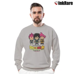 Men’s Bape X Dragon Ball Super Broly Collab Classic Crewneck Sweatshirt in sport grey | Cozy Fabric, Clean Style
