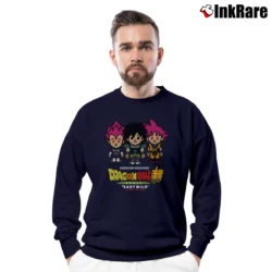 Men’s Bape X Dragon Ball Super Broly Crossover Crewneck Sweatshirt in navy | Cozy Fabric, Clean Style